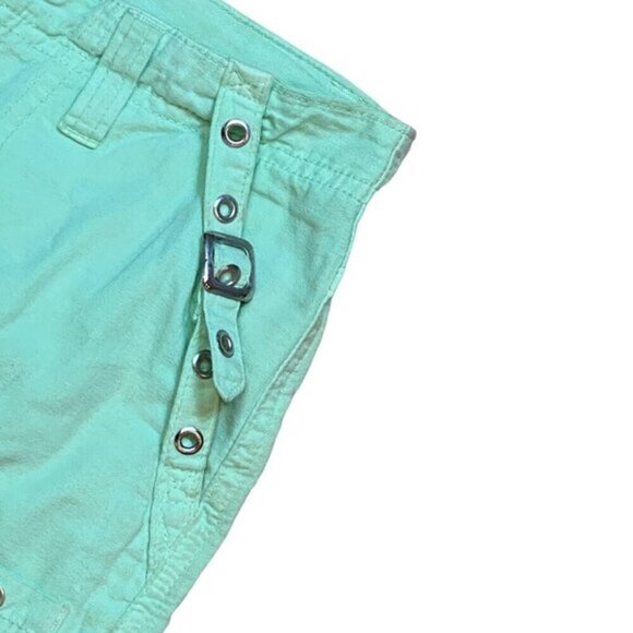 Y2K Planet Girls Mint‎ Green Mini Cargo Skirt Size 36 - Picture 2 of 8